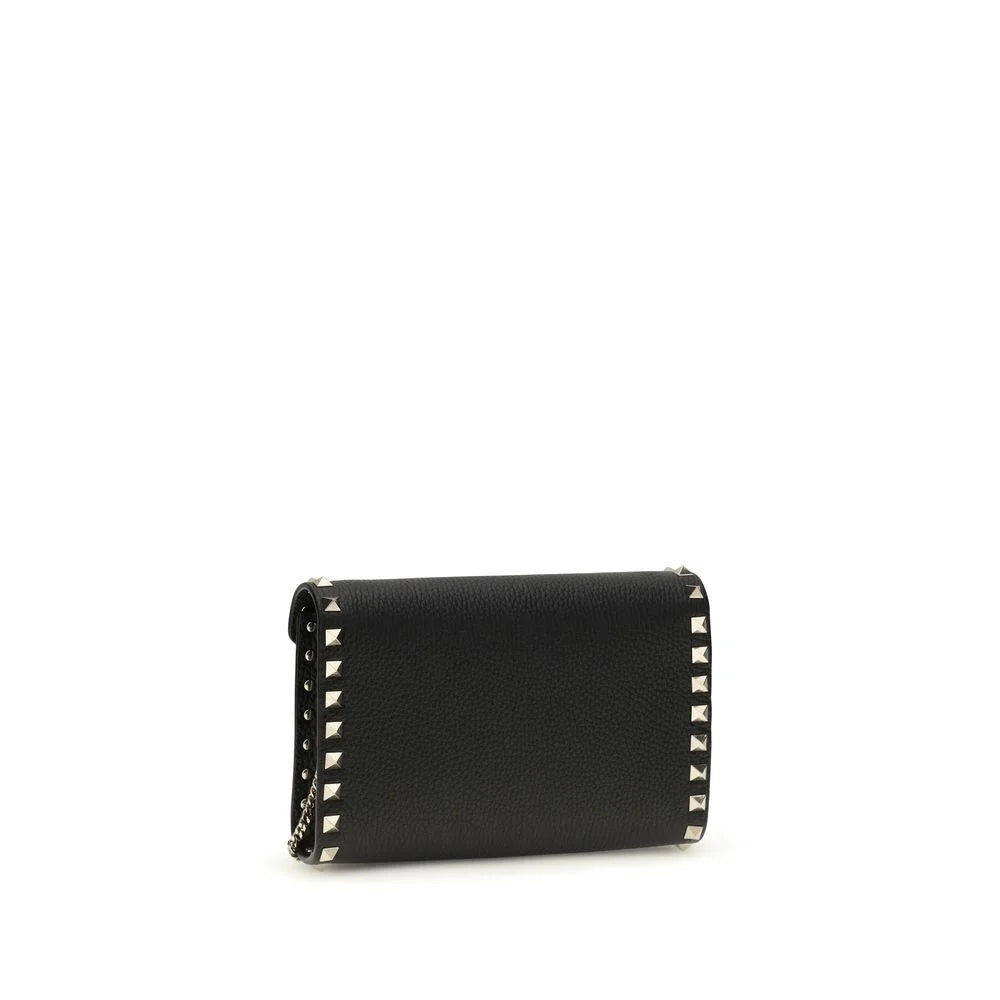 Valentino Garavani Black Calf Leather Bos Taurus Wallet