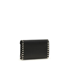 Valentino Garavani Black Calf Leather Bos Taurus Wallet