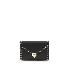 Valentino Garavani Black Calf Leather Bos Taurus Wallet