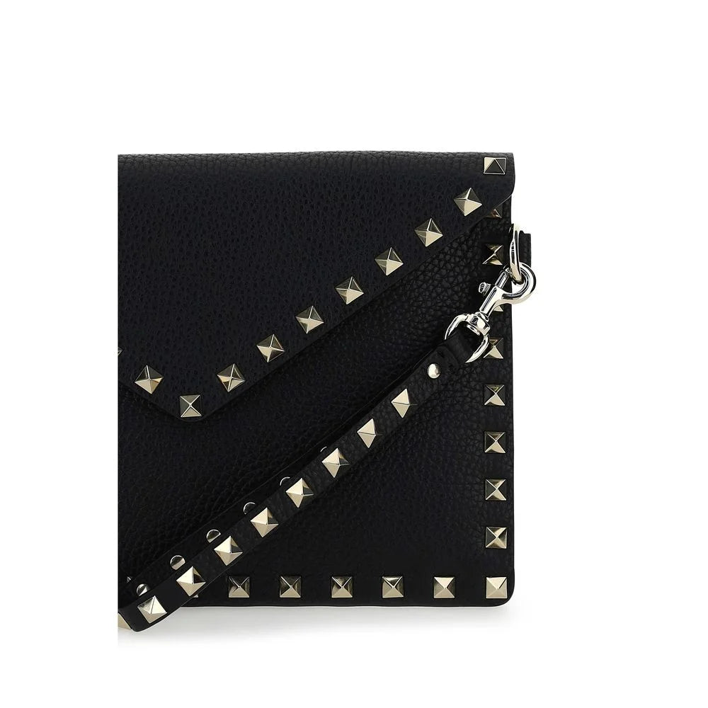 Valentino Garavani Black Calf Leather Bos Taurus Wallet