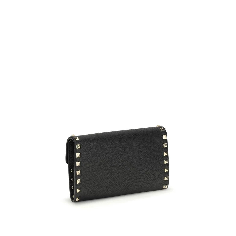 Valentino Garavani Black Calf Leather Bos Taurus Wallet
