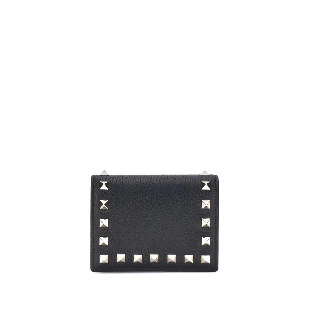 Valentino Garavani Black Calf Leather Bos Taurus Wallet