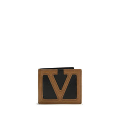 Valentino Garavani Black Calf Leather Bos Taurus Wallet