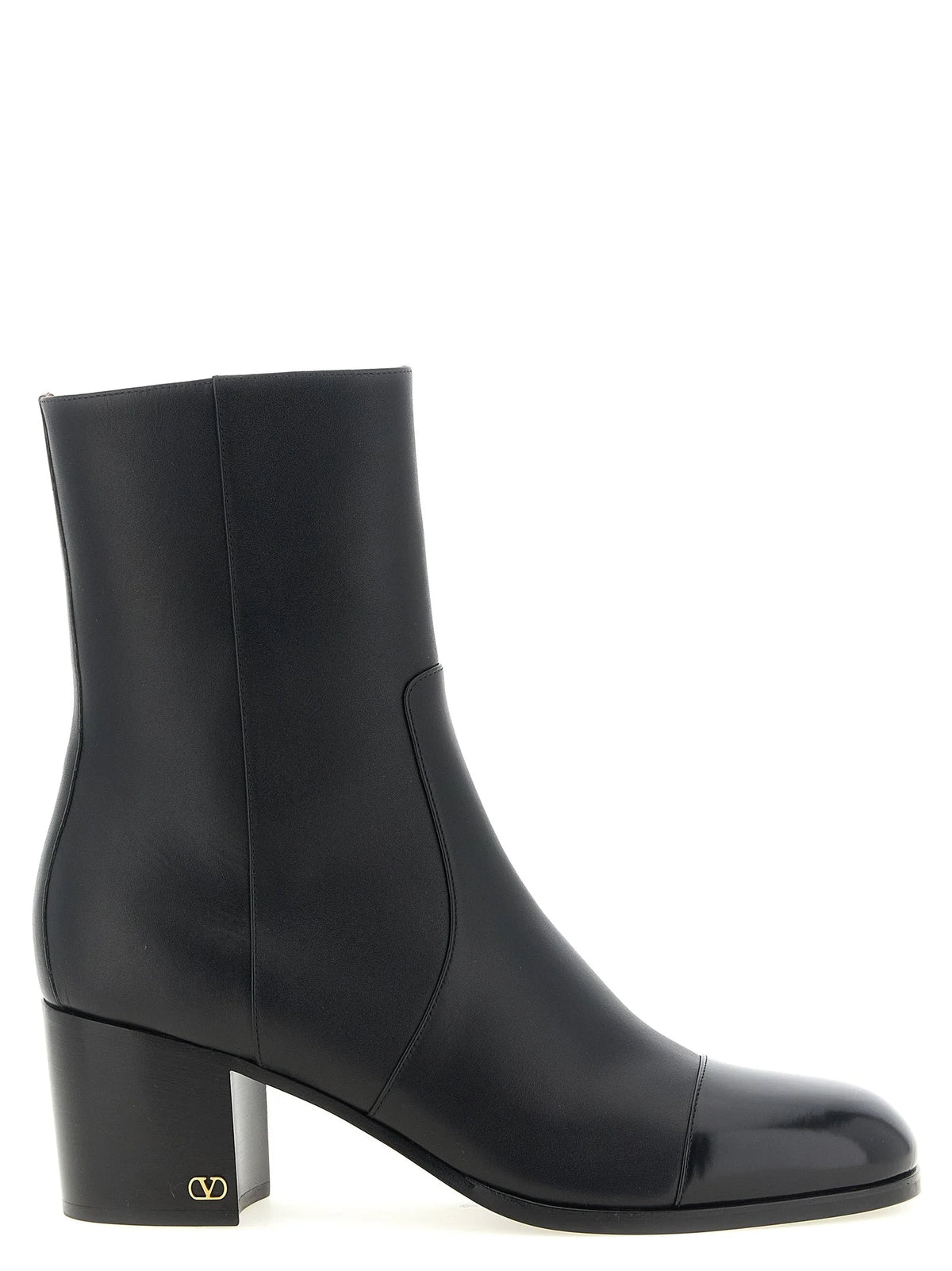 Valentino Garavani Black Calfskin Ankle Boots