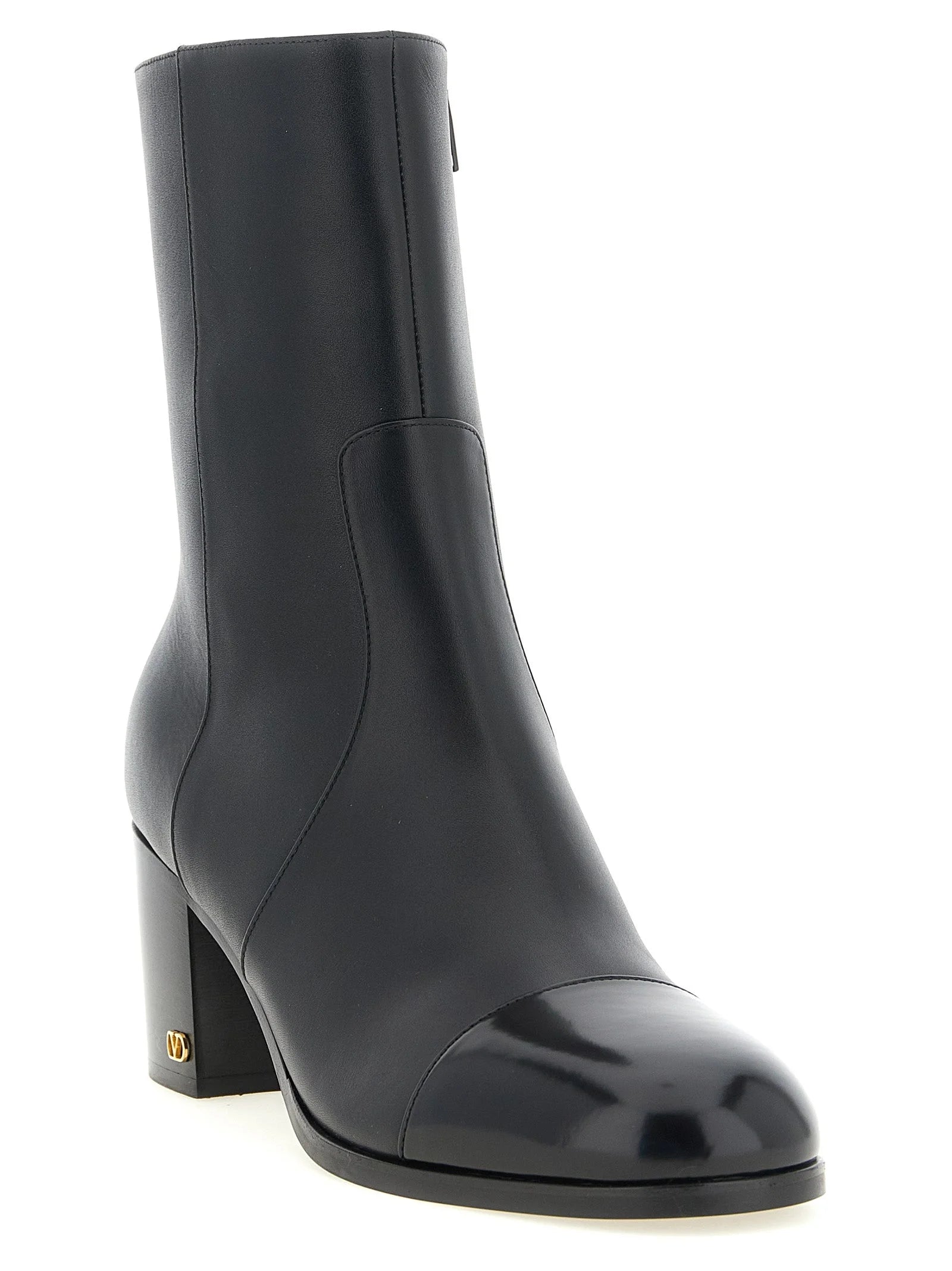 Valentino Garavani Black Calfskin Ankle Boots