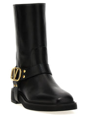 Valentino Garavani Botas de Camurça Preta ao Torno do Tornozelo - EU36/US6
