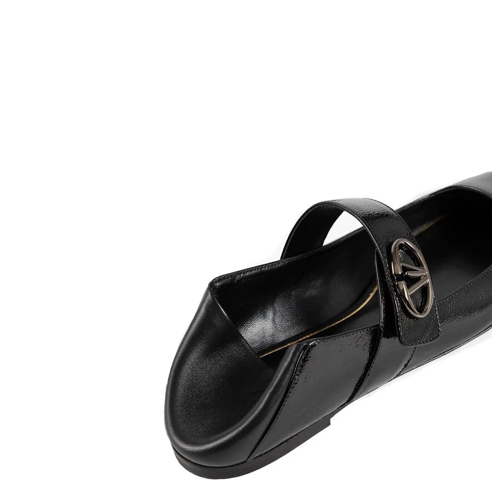 Valentino Garavani Black Calfskin Ballet Flats