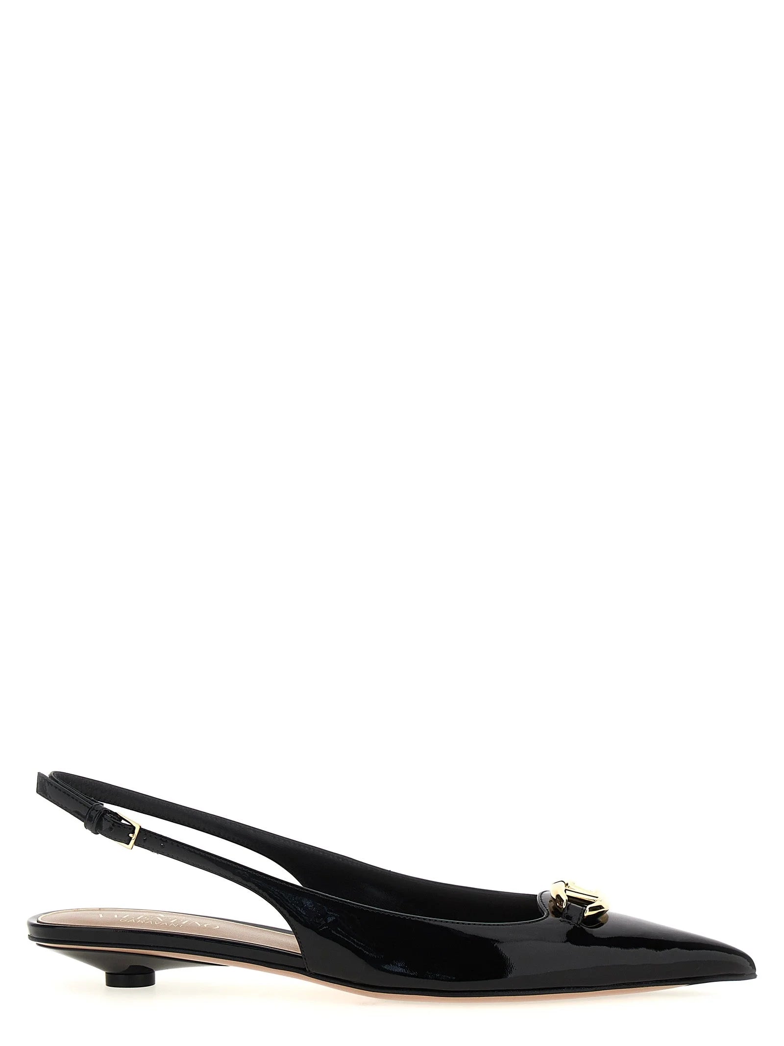 Valentino Garavani Black Calfskin Ballet Flats
