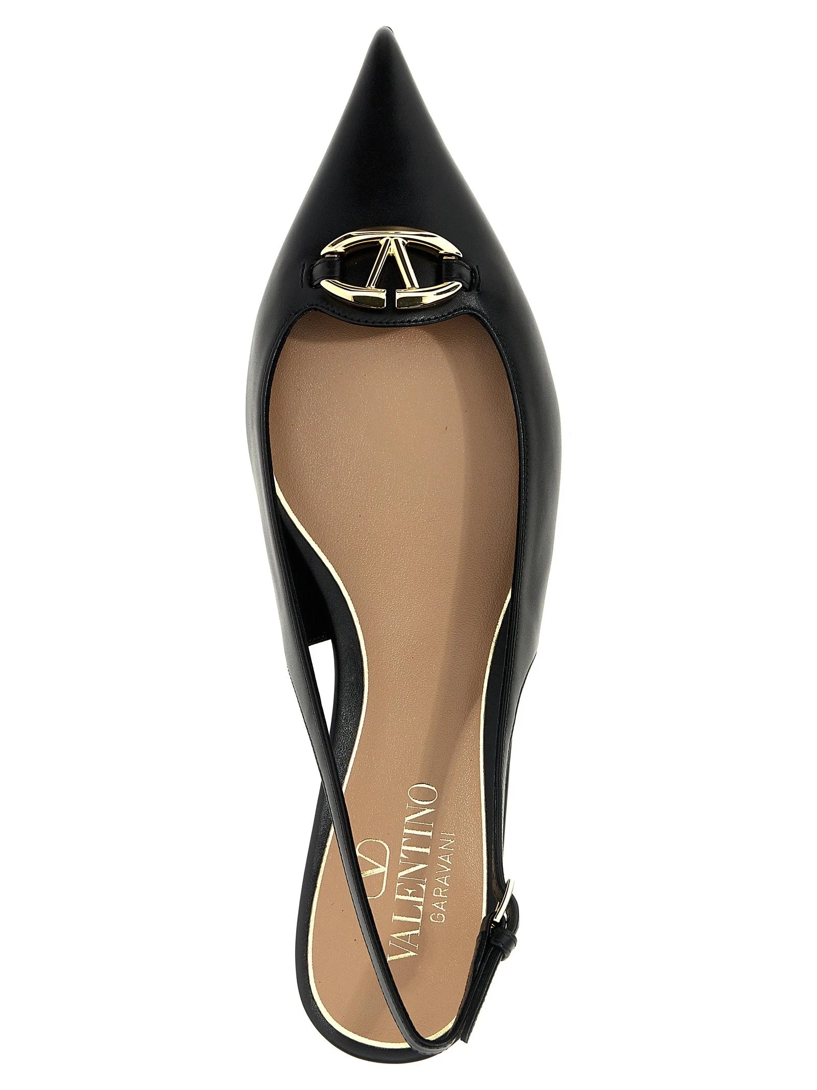 Valentino Garavani Black Calfskin Ballet Flats - EU36/US6