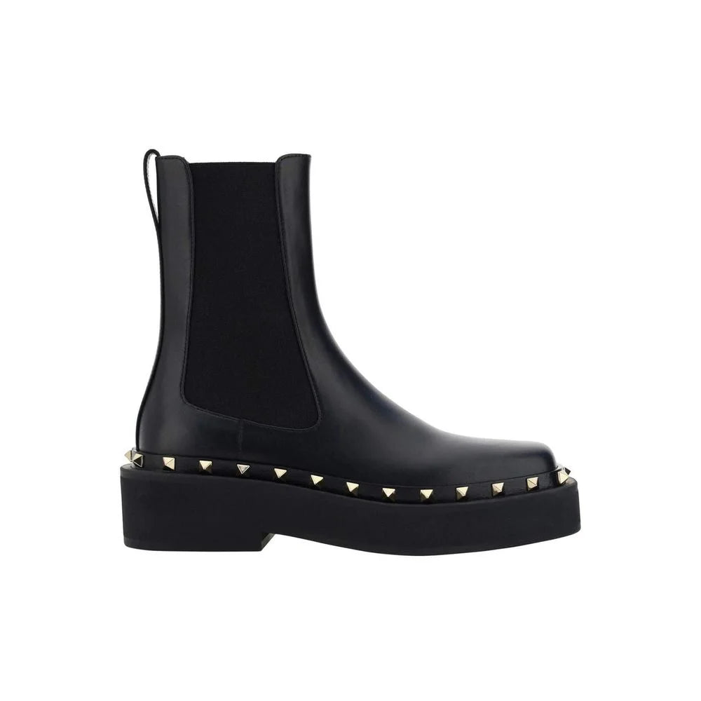 Valentino Garavani Black Calfskin Chelsea Boots - EU36/US6
