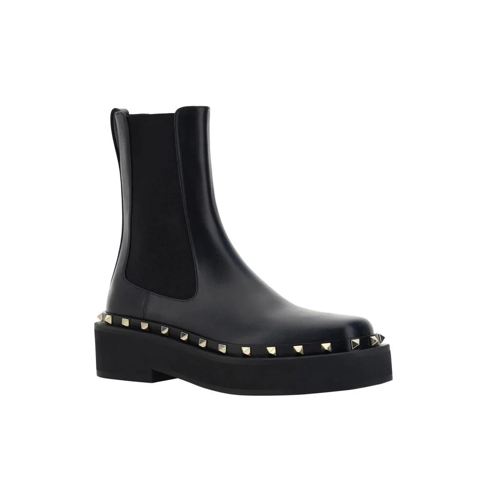Valentino Garavani Black Calfskin Chelsea Boots - EU36/US6