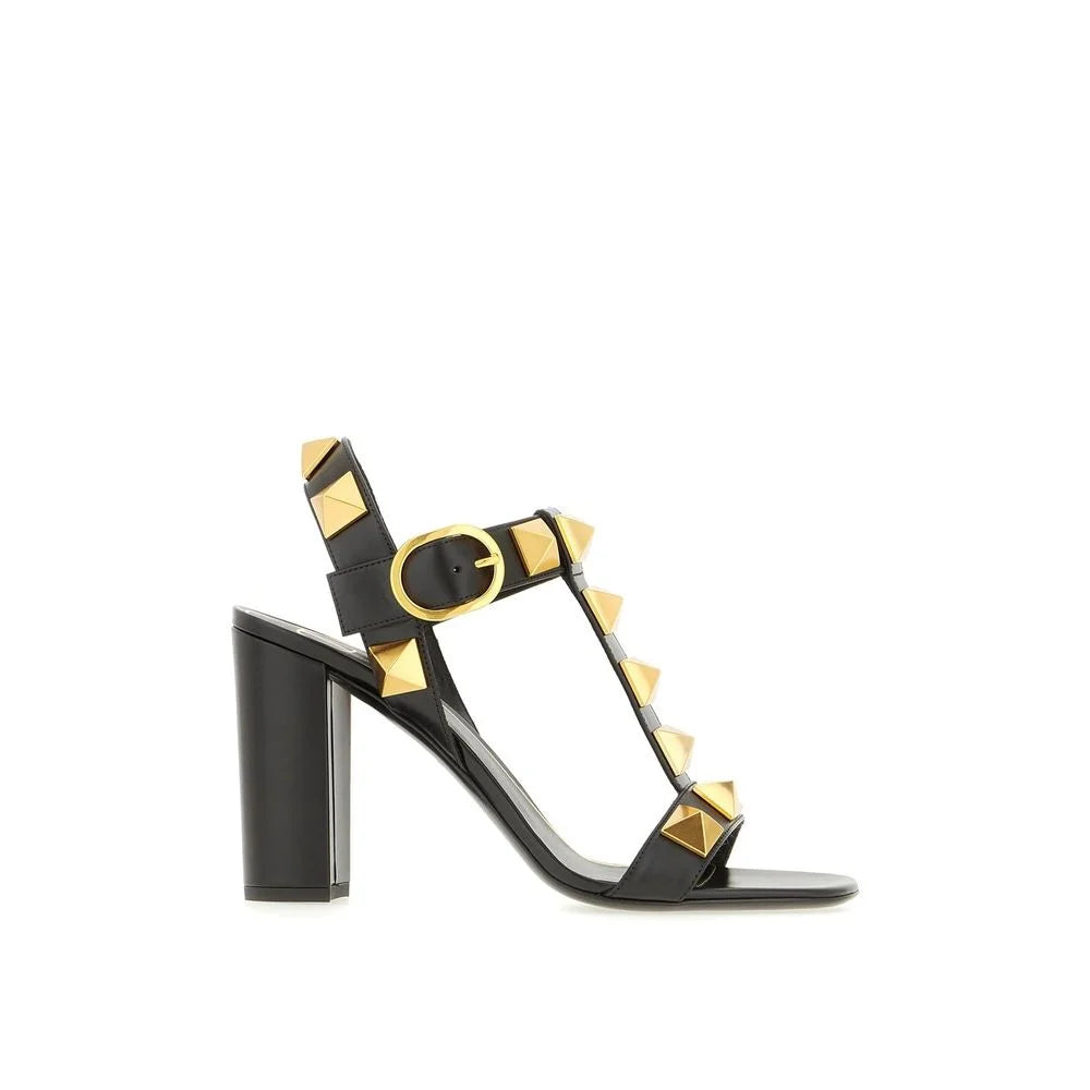 Valentino Garavani Black Calfskin Flat Sandals - EU36/US6