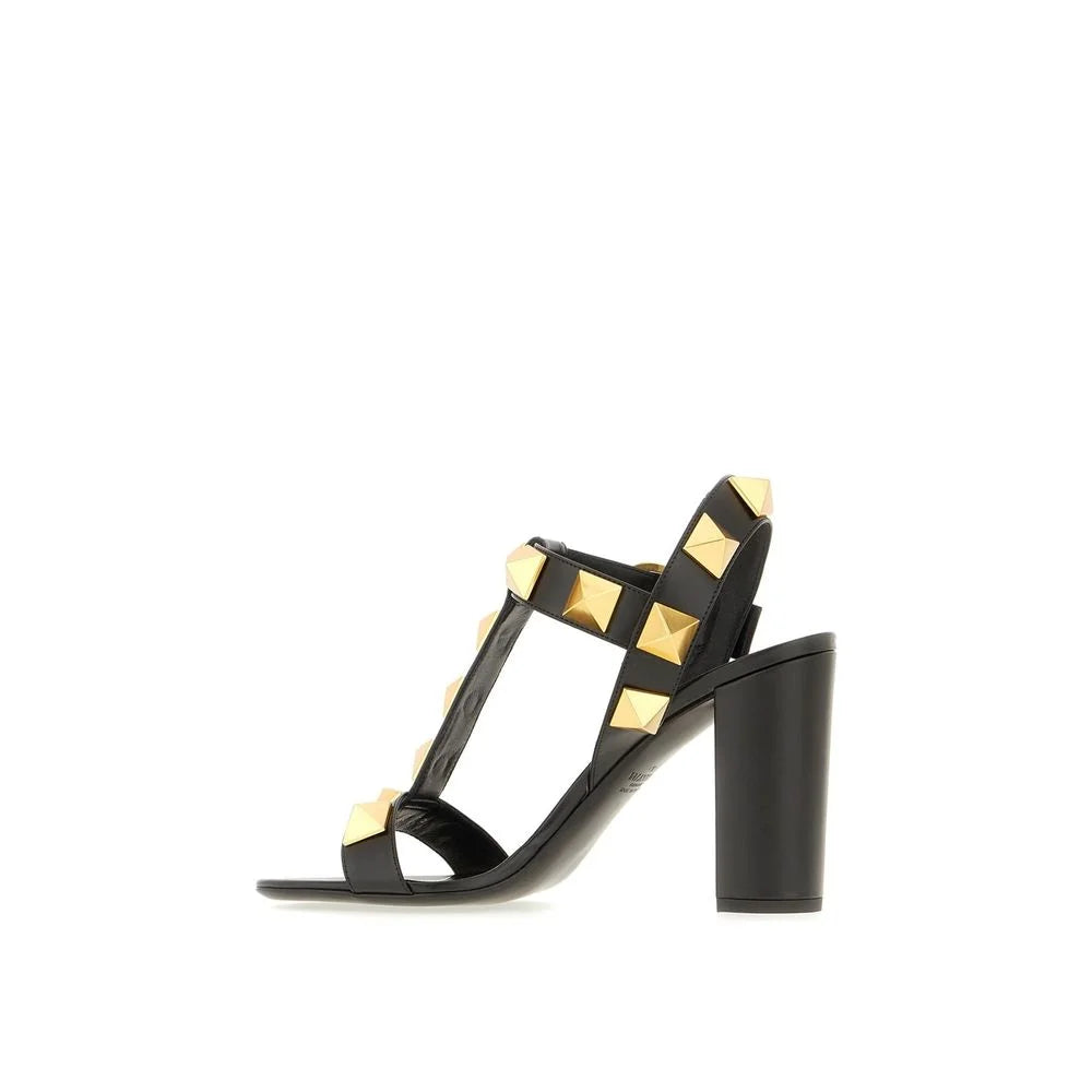 Valentino Garavani Black Calfskin Flat Sandals - EU36/US6