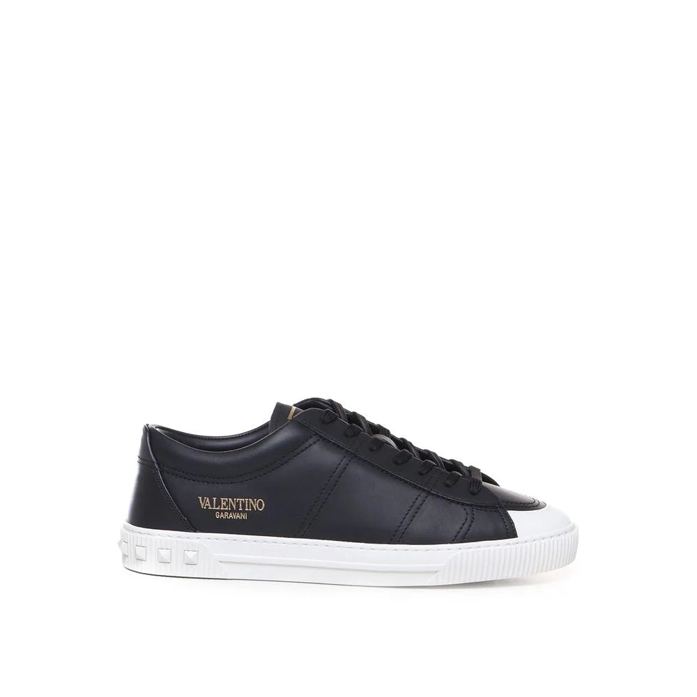 Valentino Garavani Black Calfskin Low Top Sneakers