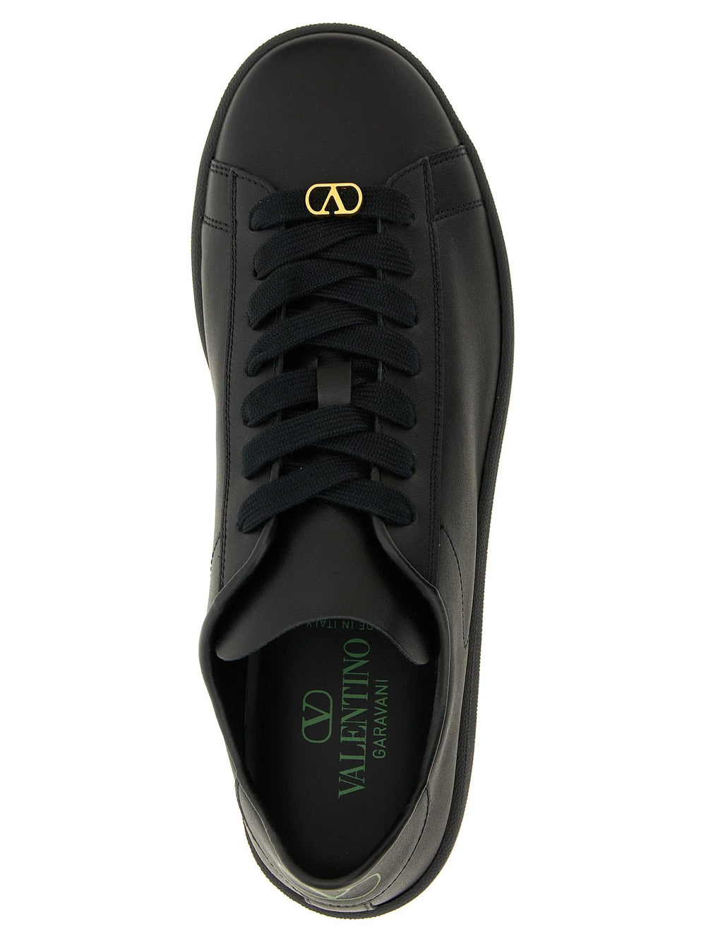 Valentino Garavani Black Calfskin Low Top Sneakers