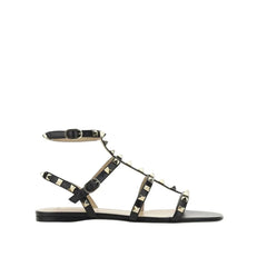 Valentino Garavani Black Calfskin Sandals