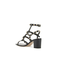 Valentino Garavani Black Calfskin Sandals