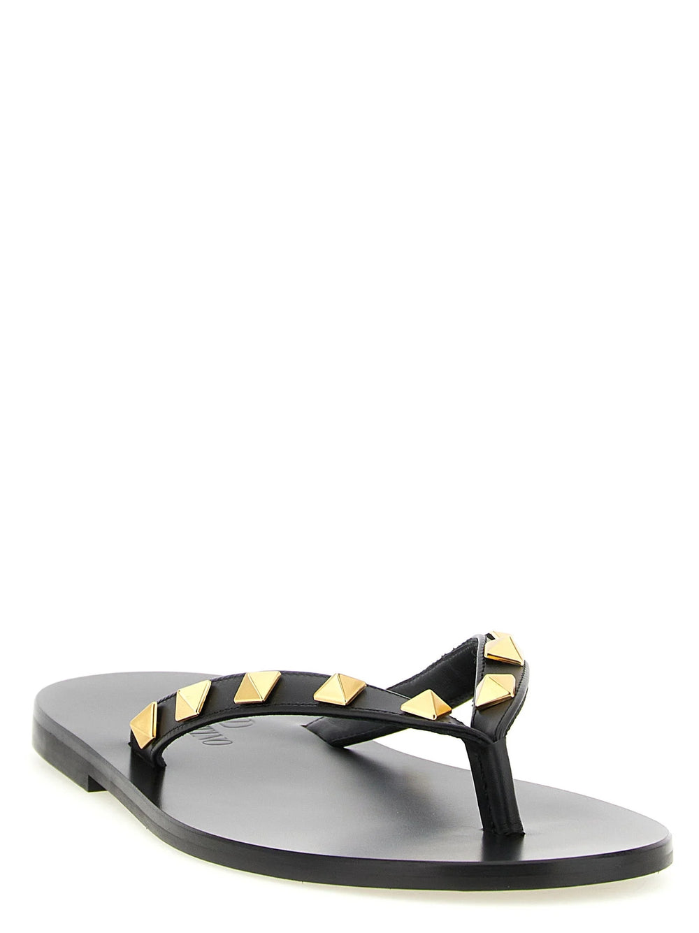 Valentino Garavani Black Calfskin Slides