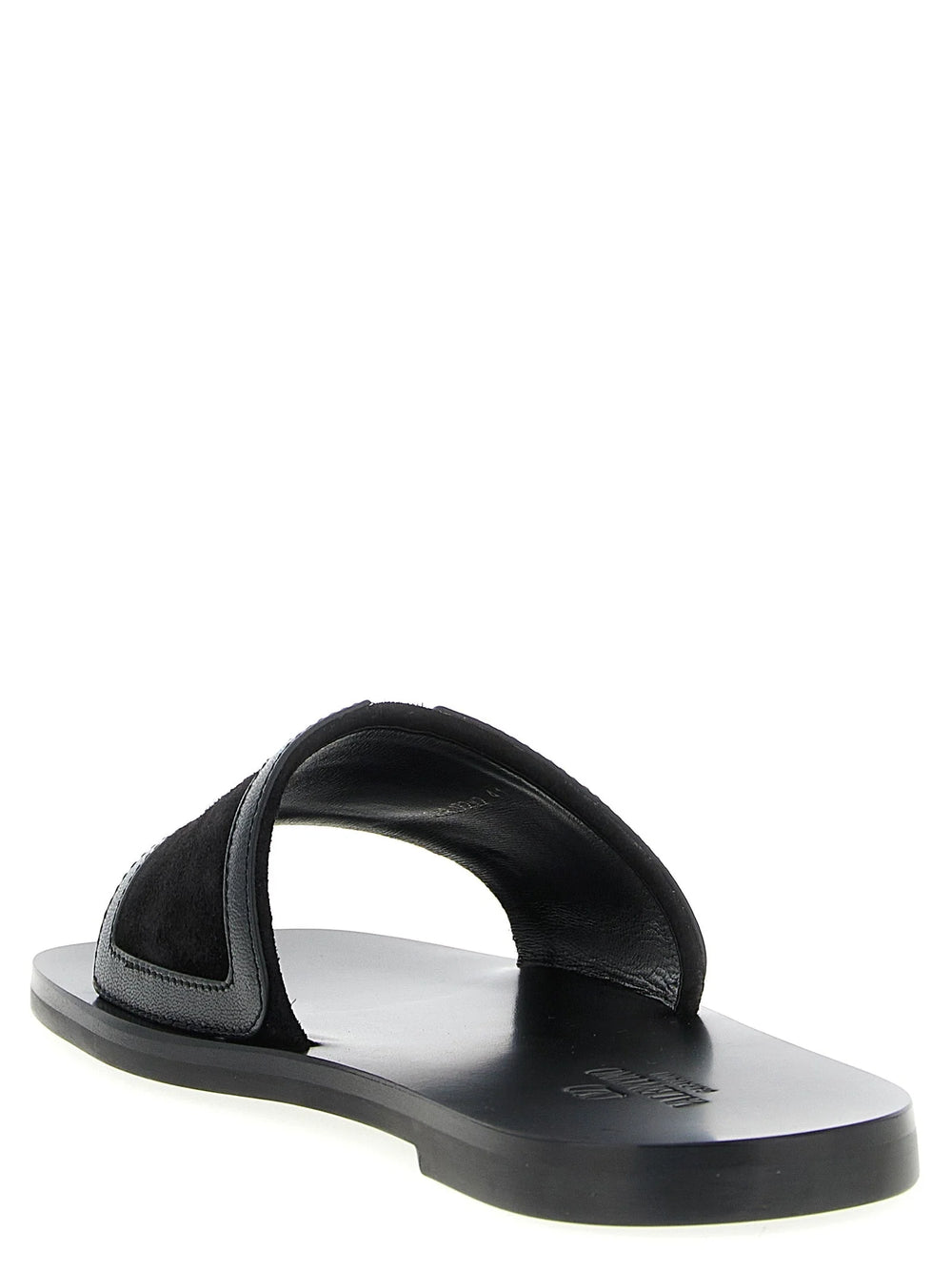 Valentino Garavani Black Calfskin Slides