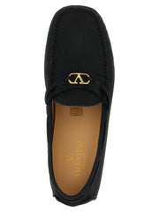 Valentino Garavani Schwarze Slipper-Loafer aus Kalbsleder