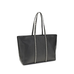 Valentino Garavani Black Calfskin Tote Bag