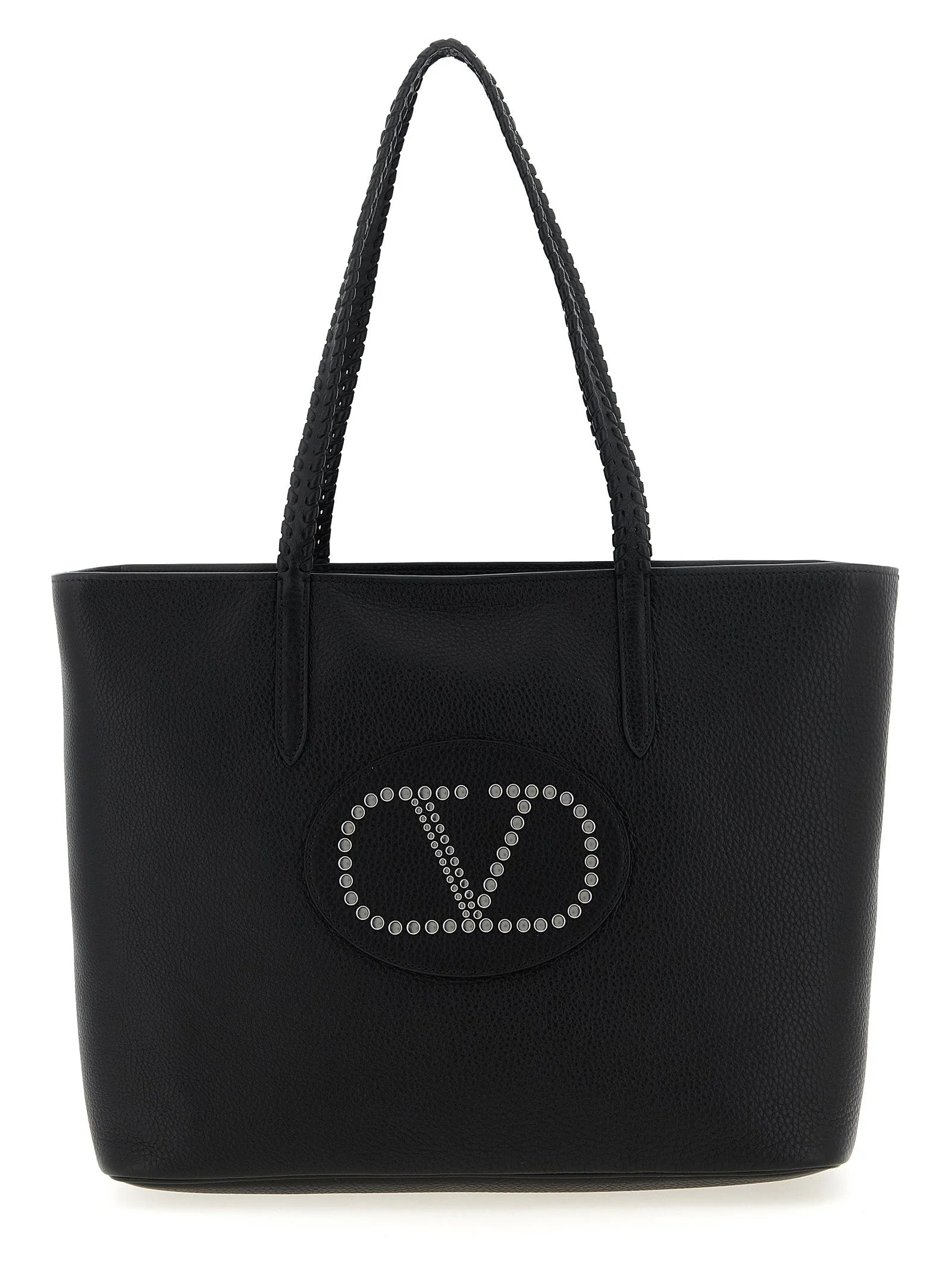 Valentino Garavani Black Calfskin Tote Bag