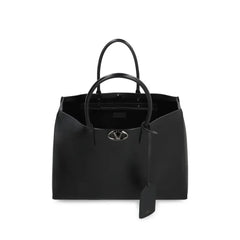 Valentino Garavani Black Calfskin Tote Bag