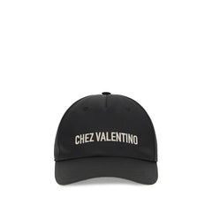 Valentino Garavani Black Cotton Cap (Baseball Hat)