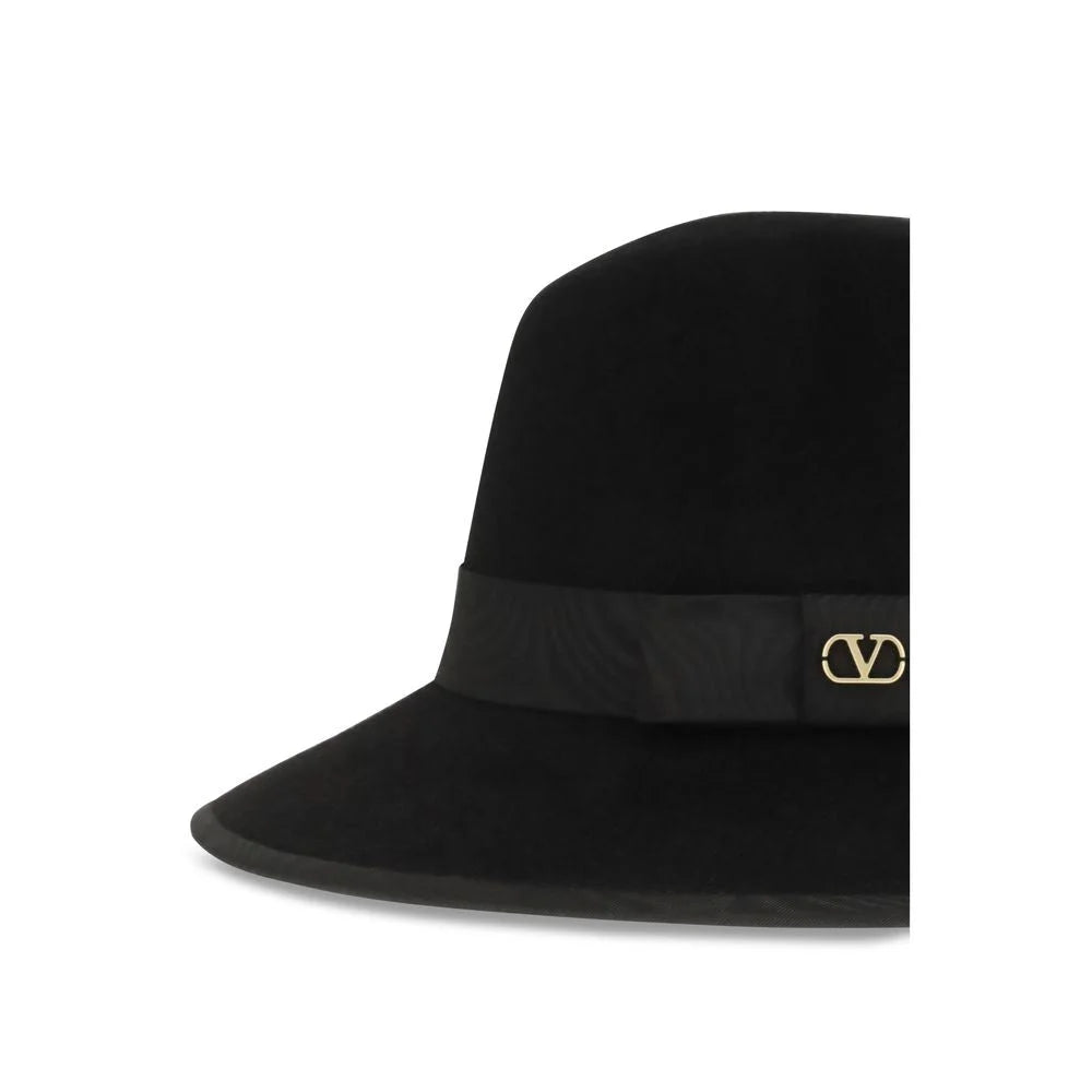 Valentino Garavani Black Cotton Fedora