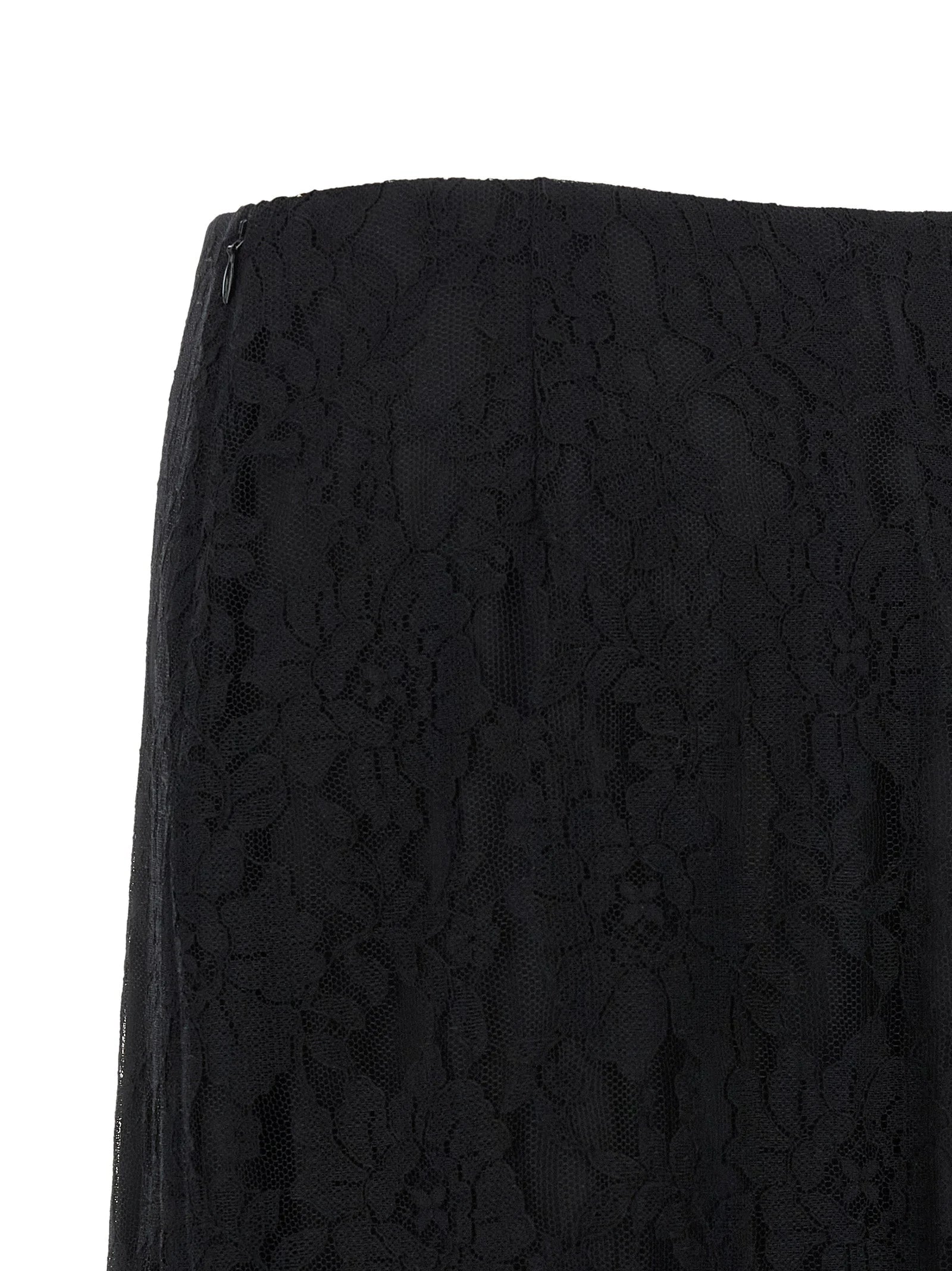 Valentino Garavani Black Cotton Midi Skirt