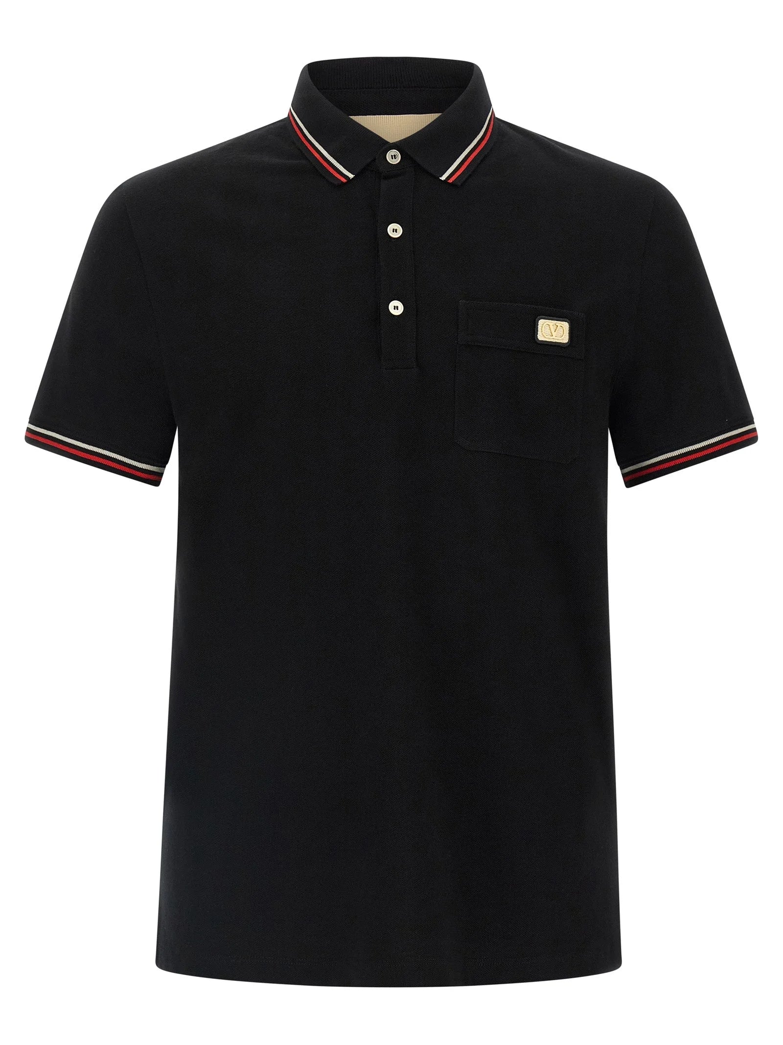 Valentino Garavani Black Cotton Polo Shirt - L
