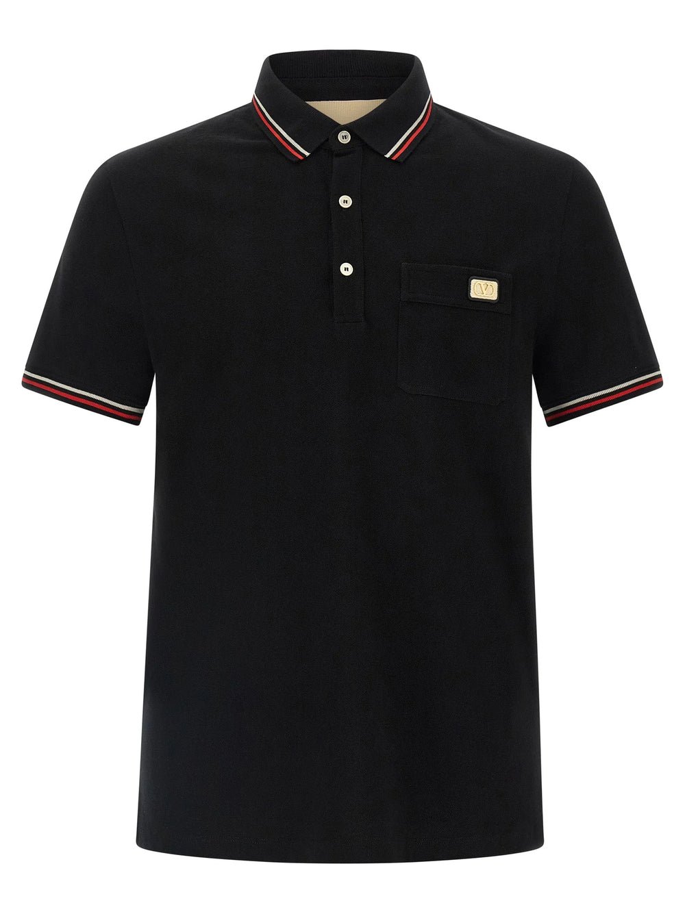 Valentino Garavani Black Cotton Polo Shirt - L