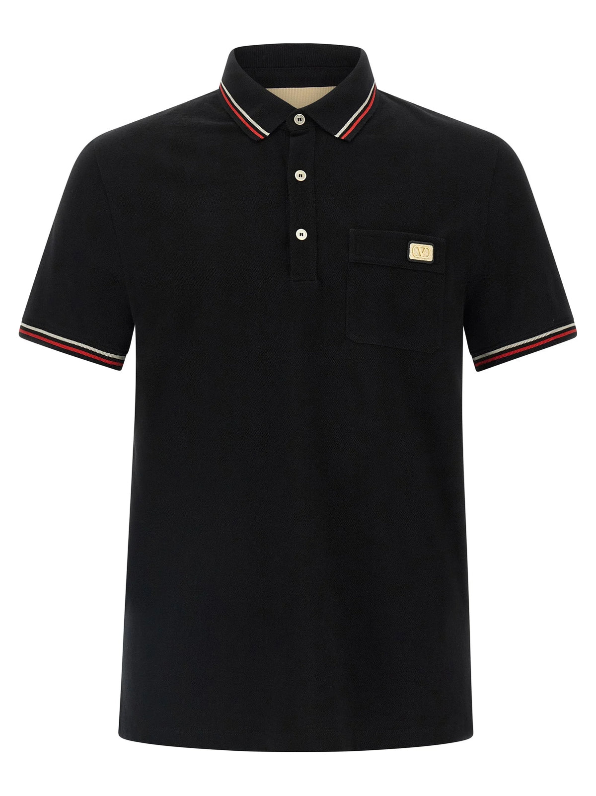 Valentino Garavani Black Cotton Polo Shirt - L