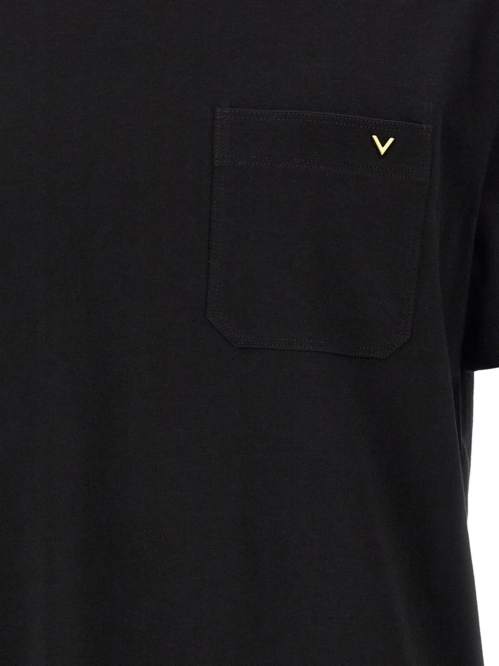 Valentino Garavani Black Cotton T-Shirt