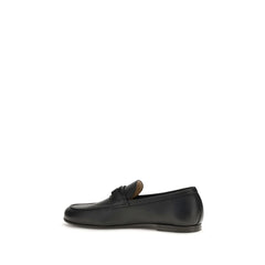 Valentino Garavani Black Deer Slip-On Loafers