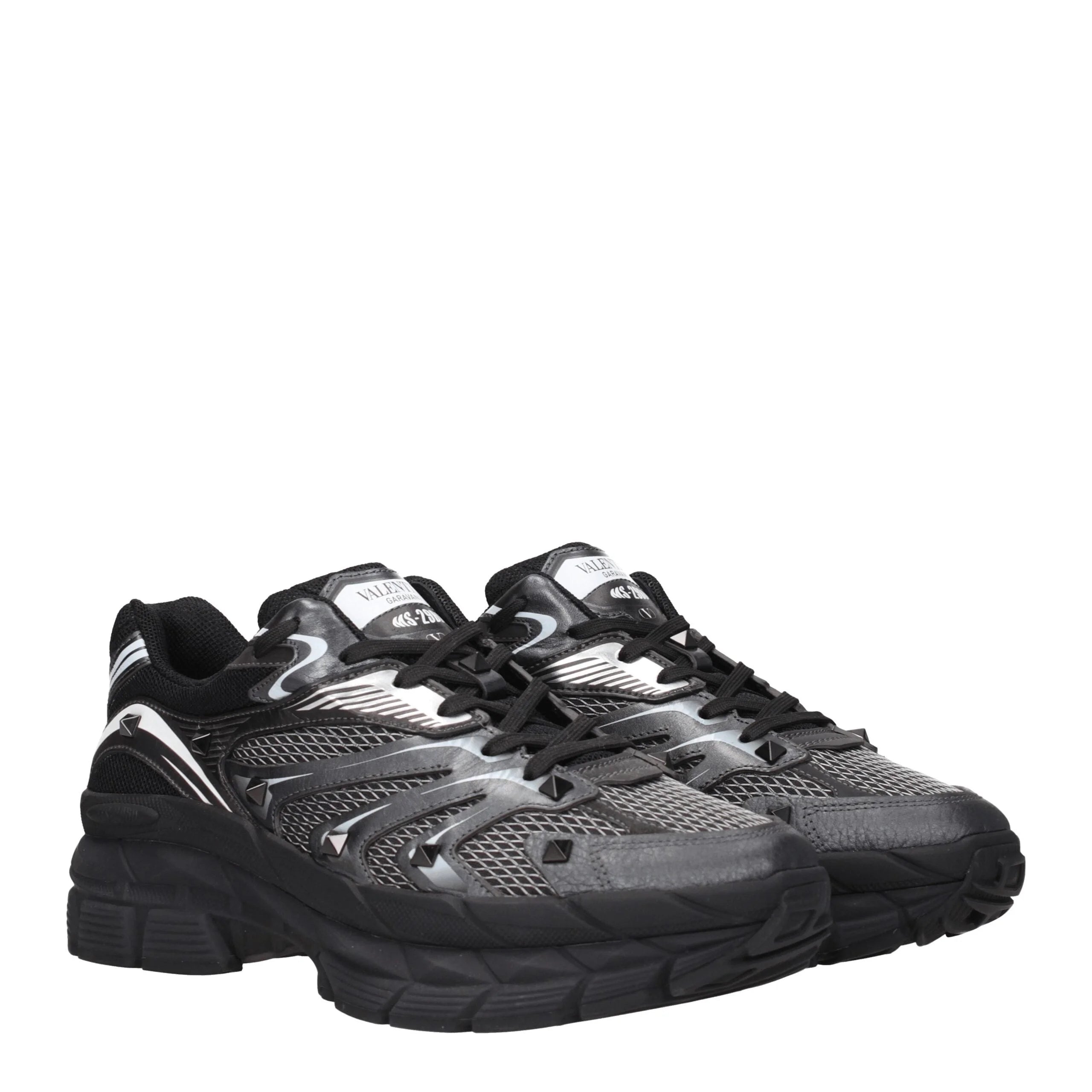 Valentino Garavani Black Fabric Athletic Sneakers