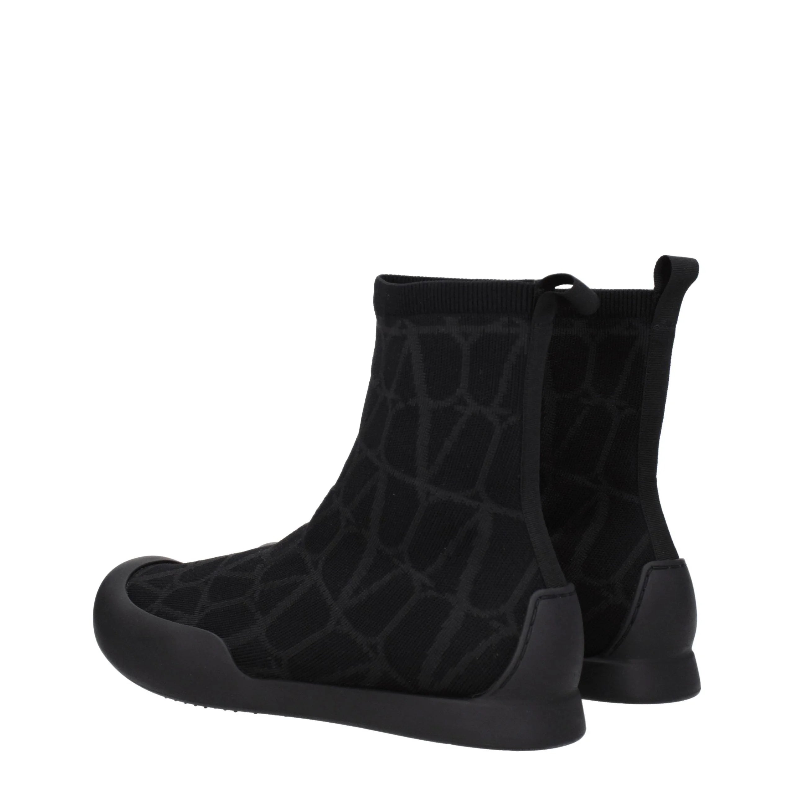 Valentino Garavani Black Fabric High Top Sneakers - EU41.5/US8.5