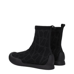 Valentino Garavani Black Fabric High Top Sneakers - EU41.5/US8.5