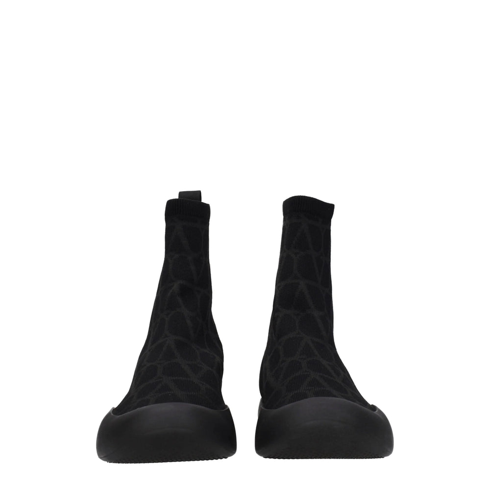 Valentino Garavani Black Fabric High Top Sneakers - EU41.5/US8.5