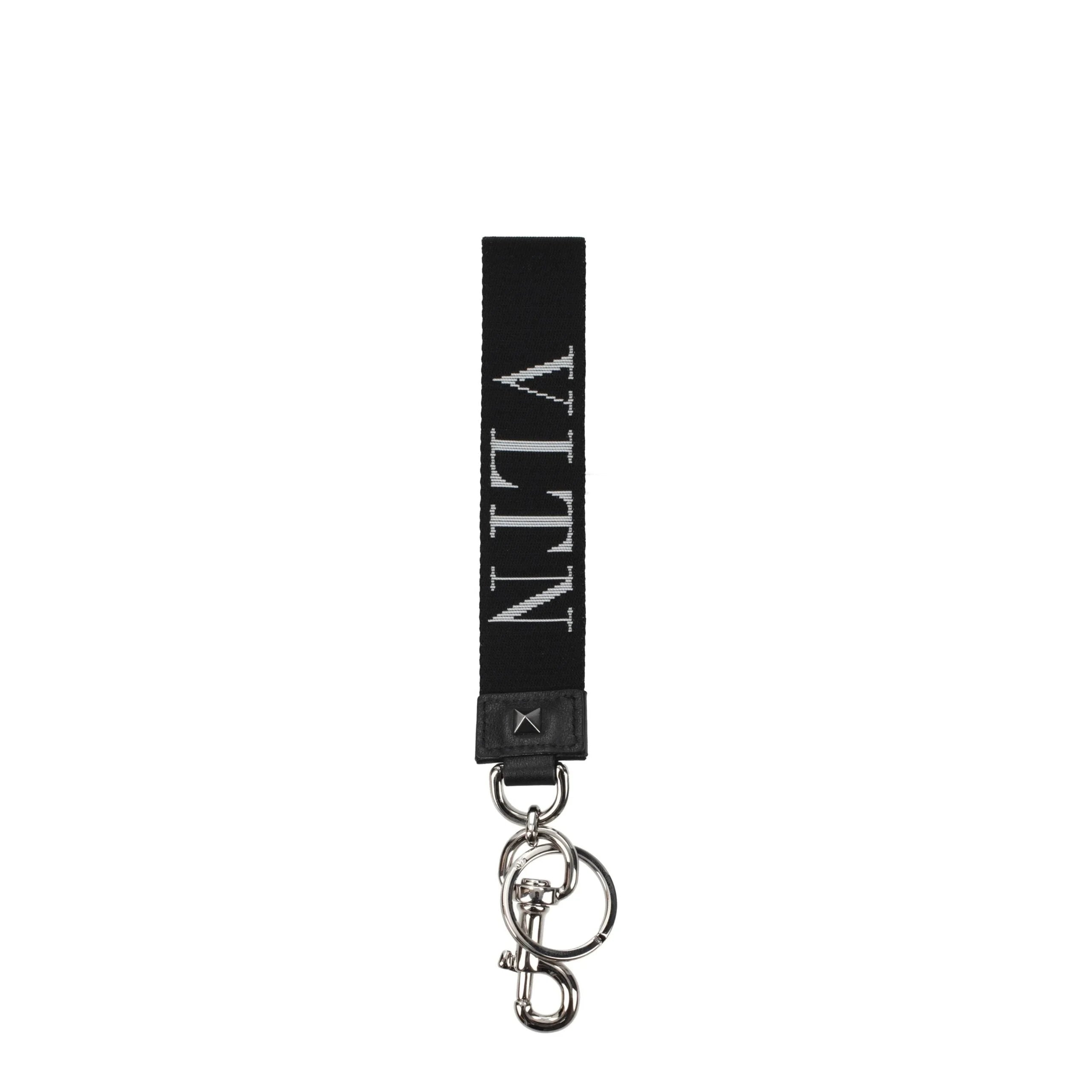 Valentino Garavani Black Fabric Keychains - Keychains