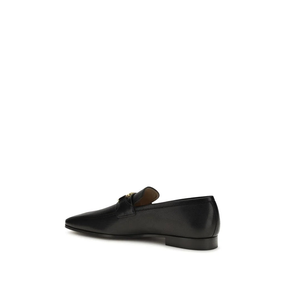 Valentino Garavani Black Goatskin Slip-On Loafers