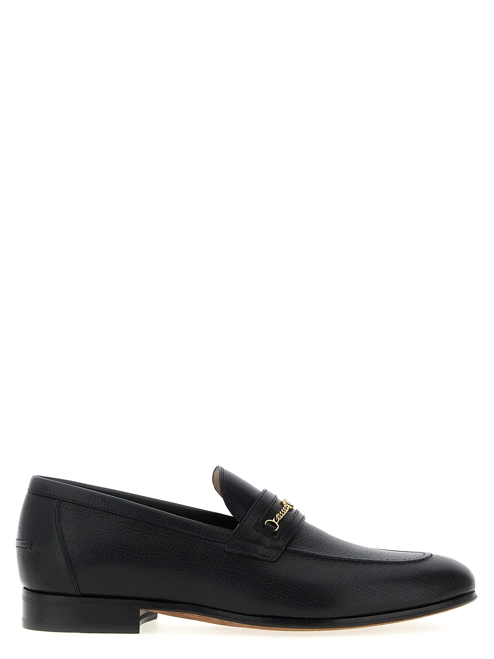 Valentino Garavani Black Goatskin Slip-On Loafers