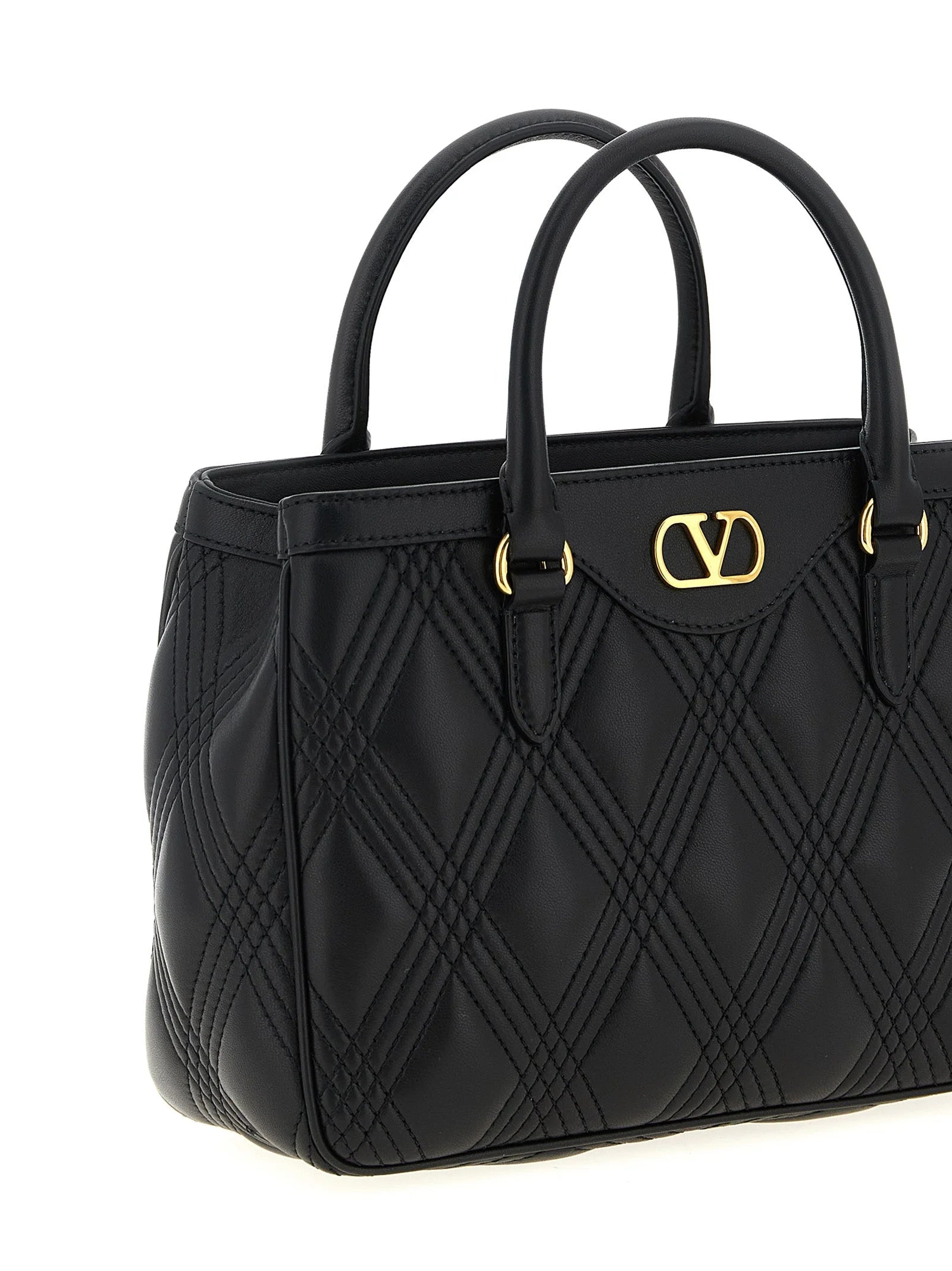 Valentino Garavani Black Lamb Leather Handbag