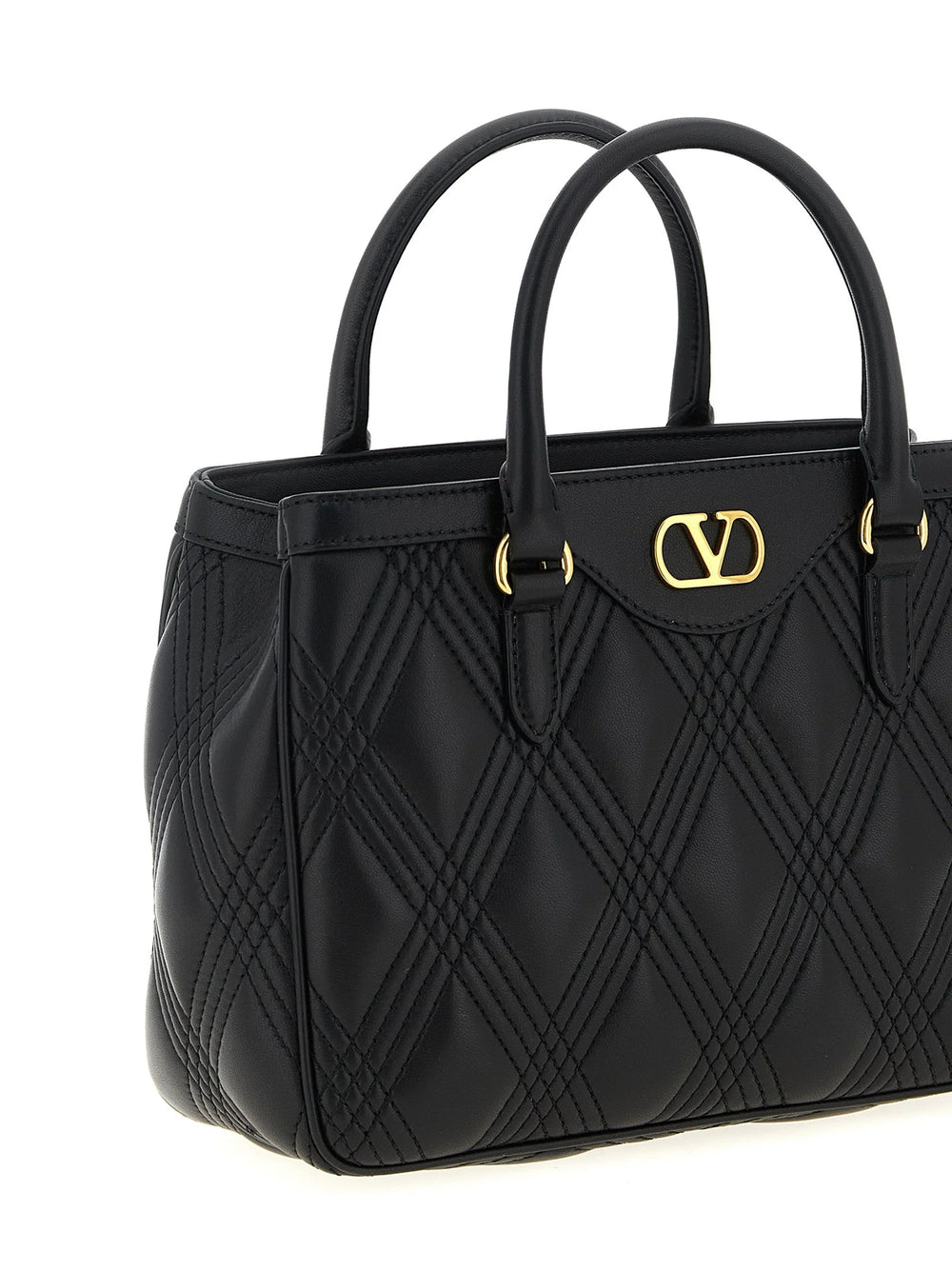 Valentino Garavani Black Lamb Leather Handbag