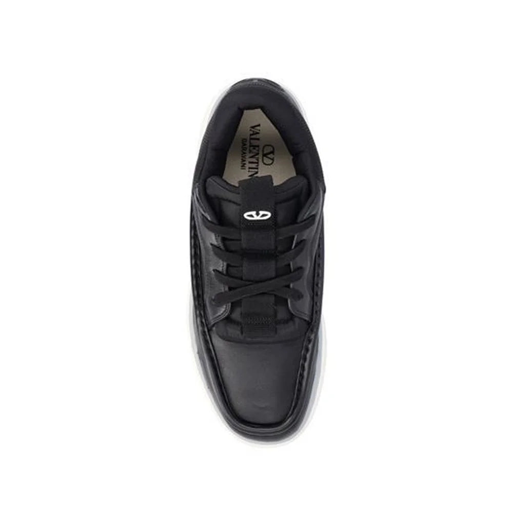 Valentino Garavani Black Lamb Leather Low Top Sneakers - EU43/US10