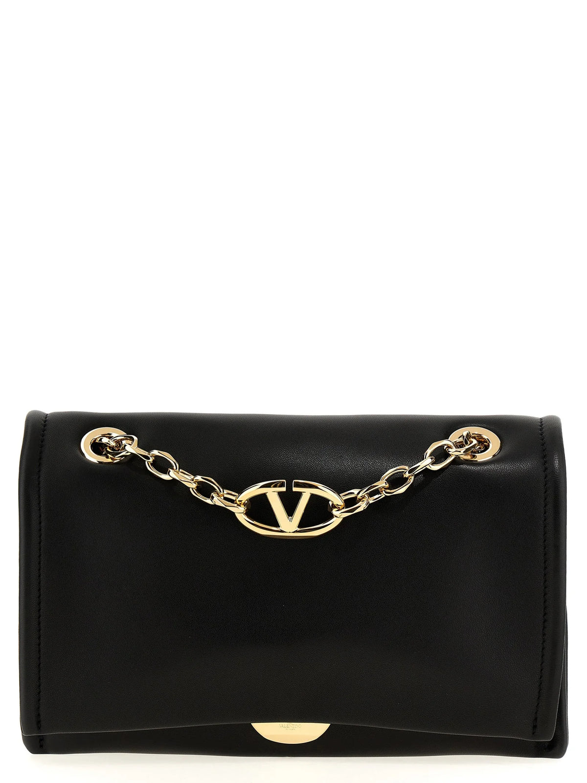 Valentino Garavani Black Lamb Leather Shoulder Bag