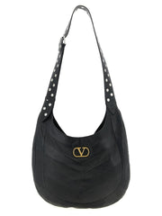 Valentino Garavani Black Lamb Leather Shoulder Bag