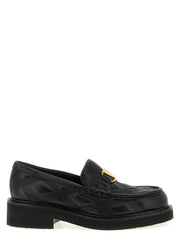 Valentino Garavani Black Lamb Leather Slip-On Loafers