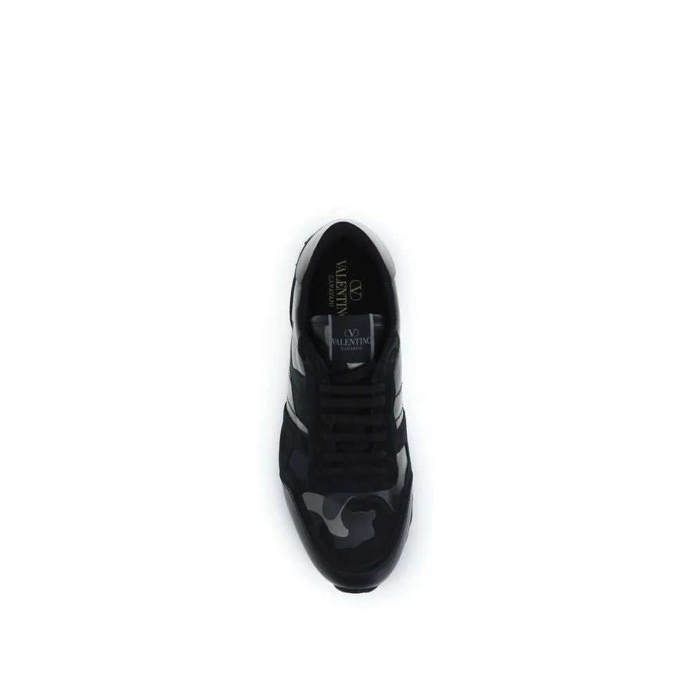 Valentino Garavani Black Lamb Ovis Aries Aries Athletic Sneakers