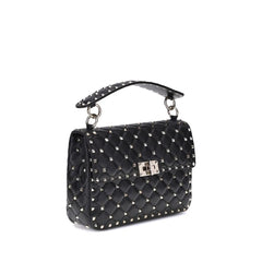Valentino Garavani Black Lamb Ovis Aries Aries Shoulder Bag